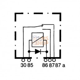 4RD007794041; HELLA; Relais, courant de travail; pièce detachée