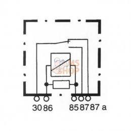4RD007794031; HELLA; Relais mini de chan.; pièce detachée