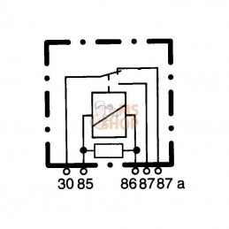 4RD933332031; HELLA; Relais 12 V 5 pôles; pièce detachée