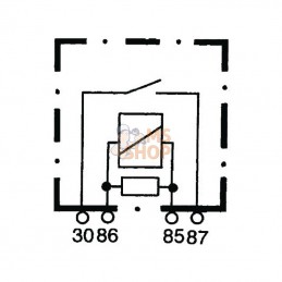 4RA007957011; HELLA; Relais 24&nbsp;V 40&nbsp;A; pièce detachée