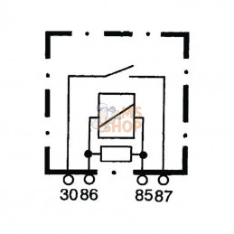 4RA007791021; HELLA; Relais courant princip 12V 40A; pièce detachée