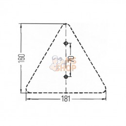 8RA003503001; HELLA; Catadioptre triangle rouge 181x160 mm à visser; pièce detachée