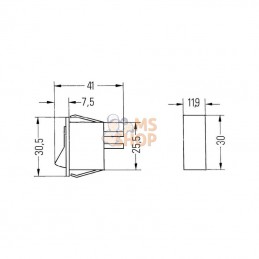 6EH004406001; HELLA; Interrupteur S 11 12 V 10 A; pièce detachée