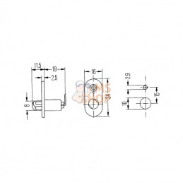 6ZF004365011; HELLA; Interrupteur de porte; pièce detachée