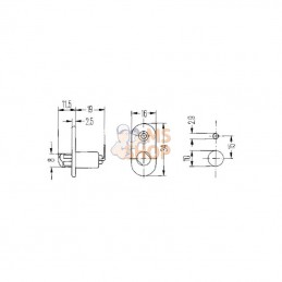 6ZF004365011; HELLA; Interrupteur de porte; pièce detachée