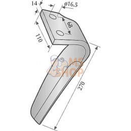 Dent de herse rotative 14mm D. Kuhn | KUHN Dent de herse rotative 14mm D. Kuhn | KUHNPR#500462