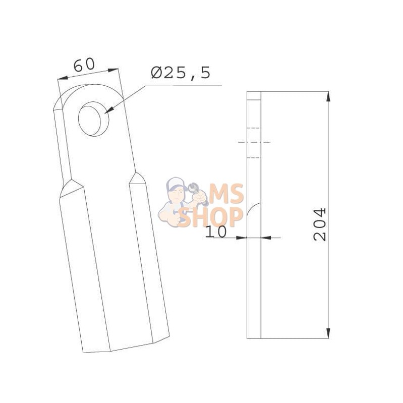 Flian droit 210 mm | MASCHIO Flian droit 210 mm | MASCHIOPR#482123