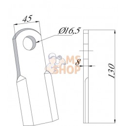 Lame droite 10 | MASCHIO Lame droite 10 | MASCHIOPR#482115