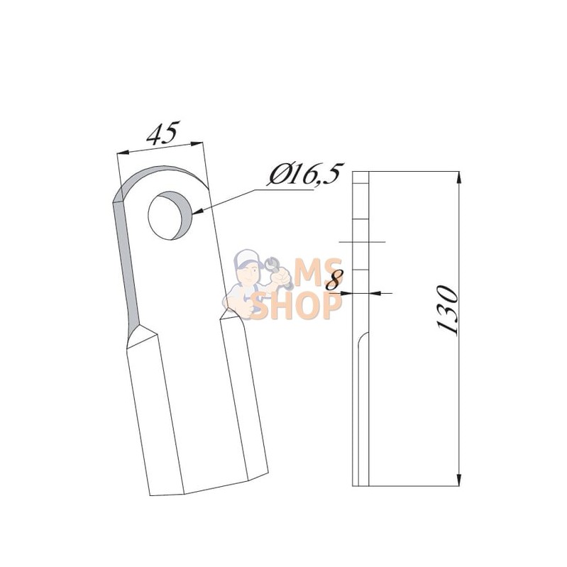 Lame droite 10 | MASCHIO Lame droite 10 | MASCHIOPR#482115