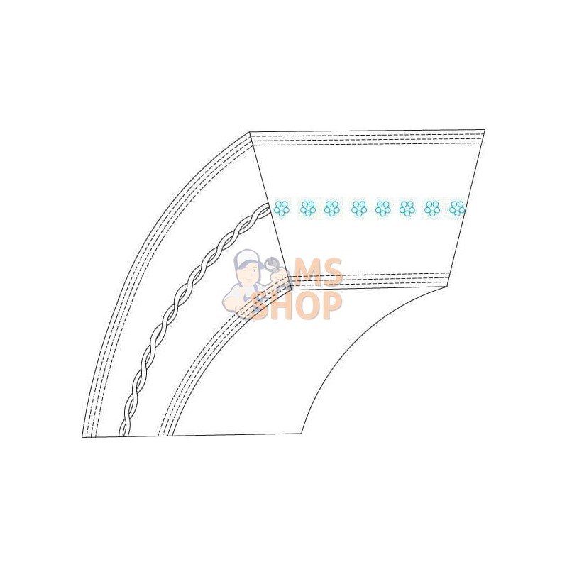 Courroie trapézoïdale Optibelt avx10-m1 l=835 | LOMBARDINI Courroie trapézoïdale Optibelt avx10-m1 l=835 | LOMBARDINIPR#754778