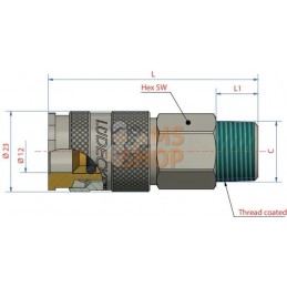 Raccord rapide f.mâle BSP 1/2" | LÜDECKE Raccord rapide f.mâle BSP 1/2" | LÜDECKEPR#780309