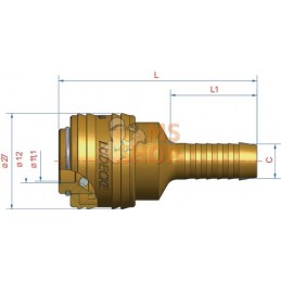 Raccord rapide+embout 9mm | LÜDECKE Raccord rapide+embout 9mm | LÜDECKEPR#780288