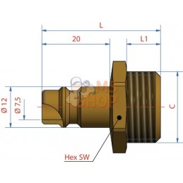 Raccord filet mâle M14x1,5mm | LÜDECKE Raccord filet mâle M14x1,5mm | LÜDECKEPR#780276