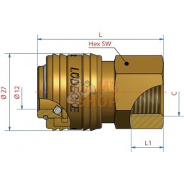 Raccord rapide f.fem. M18x1,5mm | LÜDECKE Raccord rapide f.fem. M18x1,5mm | LÜDECKEPR#780282