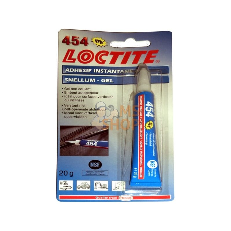 Gel adhésif instantané 454 - 20gr | LOCTITE Gel adhésif instantané 454 - 20gr | LOCTITEPR#674044