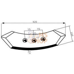 Soc 120x10x420 entraxe 75mm | NON ORIGINAL Soc 120x10x420 entraxe 75mm | NON ORIGINALPR#899182