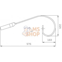 Porte-dents D. 32x10x575mm sans pointe | NON ORIGINAL Porte-dents D. 32x10x575mm sans pointe | NON ORIGINALPR#899074