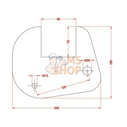 Bride pour châssis 80x80mm | NON ORIGINAL Bride pour châssis 80x80mm | NON ORIGINALPR#902349