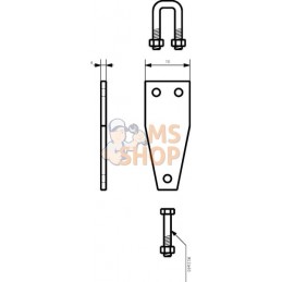 Bride 32x10mm pour châssis 50x50mm | NON ORIGINAL Bride 32x10mm pour châssis 50x50mm | NON ORIGINALPR#902633