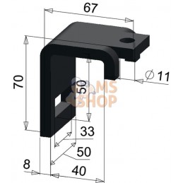 Bride 32x10mm pour châssis 40x40mm | NON ORIGINAL Bride 32x10mm pour châssis 40x40mm | NON ORIGINALPR#902562