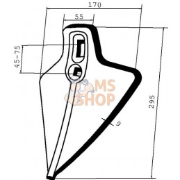 Soc 170x9 entraxe 45/75mm Centaur | NON ORIGINAL Soc 170x9 entraxe 45/75mm Centaur | NON ORIGINALPR#899197