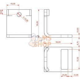 Bride 70x12mm pour châssis 60x60mm | NON ORIGINAL Bride 70x12mm pour châssis 60x60mm | NON ORIGINALPR#902367