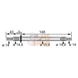 Arbre de palier p/Murray 91922 | NON ORIGINAL Arbre de palier p/Murray 91922 | NON ORIGINALPR#817413