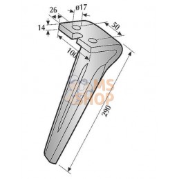 Dent de herse rotative p/Forigo | NON ORIGINAL Dent de herse rotative p/Forigo | NON ORIGINALPR#782215