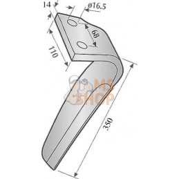 Dent de herse rotative 350mm G. Kuhn | NON ORIGINAL Dent de herse rotative 350mm G. Kuhn | NON ORIGINALPR#782239