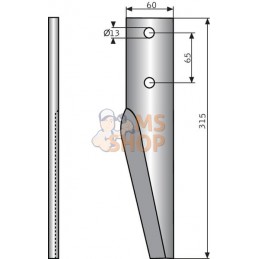 Dent de herse rotative droite | NON ORIGINAL Dent de herse rotative droite | NON ORIGINALPR#782291