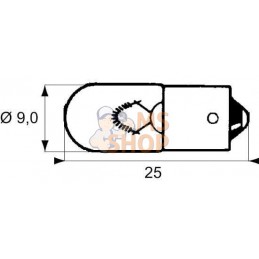 Ampoule T4W - 24V-4W - BA9s | PHILIPS Ampoule T4W - 24V-4W - BA9s | PHILIPSPR#785229