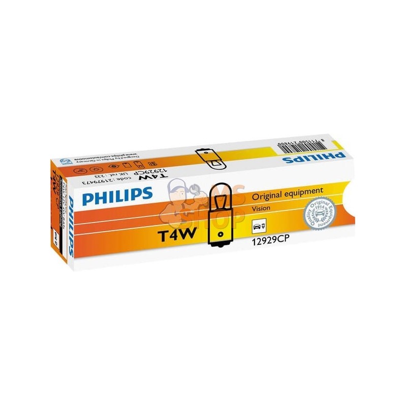 Ampoule T4W - 12V-4W - BA9s | PHILIPS Ampoule T4W - 12V-4W - BA9s | PHILIPSPR#785176