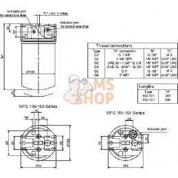 Tête de filtre MPS100/150-R-G1(1 1/4" BSP) | MP FILTRI Tête de filtre MPS100/150-R-G1(1 1/4" BSP) | MP FILTRIPR#860558