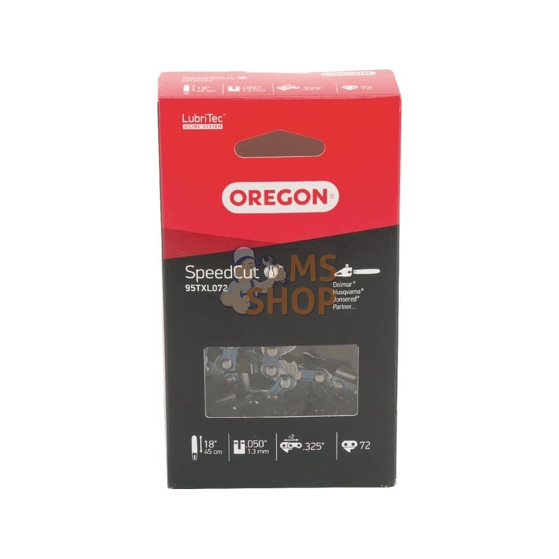 Chaîne de tronçonneuse .325" 1,3mm 72 DL demi-ciseau Speedcut Boite Oregon | OREGON Chaîne de tronçonneuse .325" 1,3mm 72 DL dem