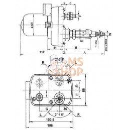 Moteur d'essuie-glace 12V 115° axe 87mm Ø8mm | UNBRANDED Moteur d'essuie-glace 12V 115° axe 87mm Ø8mm | UNBRANDEDPR#851147