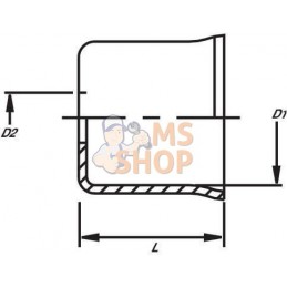 Jupe pour tuyau de carburant Ø15x20mm DN11,3 acier / galvanisé | UNBRANDED Jupe pour tuyau de carburant Ø15x20mm DN11,3 acier / 