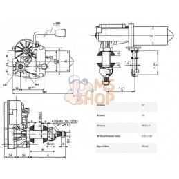 Moteur d'essuie-glace 12V 85° axe 37mm Ø10mm | UNBRANDED Moteur d'essuie-glace 12V 85° axe 37mm Ø10mm | UNBRANDEDPR#652929