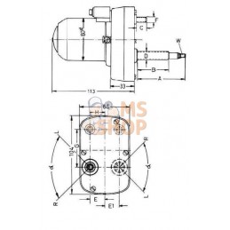 Moteur d'essuie-glace 12V 115° axe 57mm Ø8mm | UNBRANDED Moteur d'essuie-glace 12V 115° axe 57mm Ø8mm | UNBRANDEDPR#851146