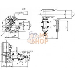 Moteur d'essuie-glace 12V 90° axe 84,5mm Ø10mm | UNBRANDED Moteur d'essuie-glace 12V 90° axe 84,5mm Ø10mm | UNBRANDEDPR#851141