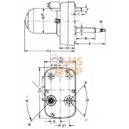 Moteur d'essuie-glace 12V 105° axe 65mm Ø8mm | UNBRANDED Moteur d'essuie-glace 12V 105° axe 65mm Ø8mm | UNBRANDEDPR#920035