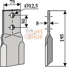 Lame de gyrobroyeur 75x195 D Perfect | UNBRANDED Lame de gyrobroyeur 75x195 D Perfect | UNBRANDEDPR#851171