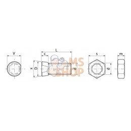 Boulon de charrue con. 1 méplat 14x45 10.9 + ecrou | UNBRANDED Boulon de charrue con. 1 méplat 14x45 10.9 + ecrou | UNBRANDEDPR#