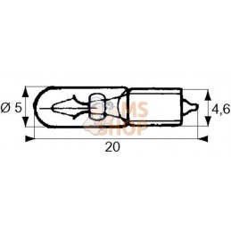 Ampoule 12 V 1,2 W W2x4,6 | UNBRANDED Ampoule 12 V 1,2 W W2x4,6 | UNBRANDEDPR#919430