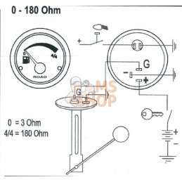 Jauge de réservoir 24V 52mm | UNBRANDED Jauge de réservoir 24V 52mm | UNBRANDEDPR#822105