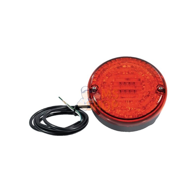 Feu antibrouillard LED, rond, 12/24V, rouge, à boulonner, Ø 140mm | UNBRANDED Feu antibrouillard LED, rond, 12/24V, rouge, à bou