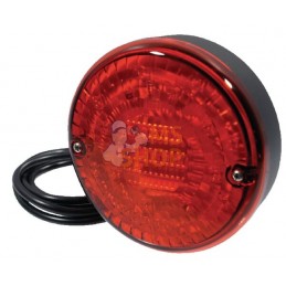 Feu antibrouillard LED, rond, 12/24V, rouge, à boulonner, Ø 140mm | UNBRANDED Feu antibrouillard LED, rond, 12/24V, rouge, à bou