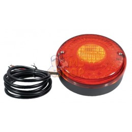 Feu arrière LED, rond, 12/24V, rouge/ambre, à boulonner, Ø 140mm | UNBRANDED Feu arrière LED, rond, 12/24V, rouge/ambre, à boulo