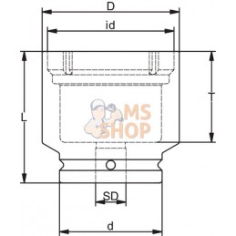 Douille 1/2" KM/AN 7 (M35x1,5) | UNBRANDED Douille 1/2" KM/AN 7 (M35x1,5) | UNBRANDEDPR#700505