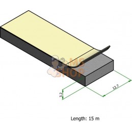 Bandes d'étanchéité 12,7x3,2mm | UNBRANDED Bandes d'étanchéité 12,7x3,2mm | UNBRANDEDPR#910085