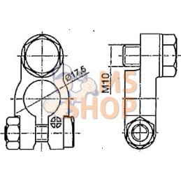 Borne de batterie avec boulon m10 | UNBRANDED Borne de batterie avec boulon m10 | UNBRANDEDPR#485319